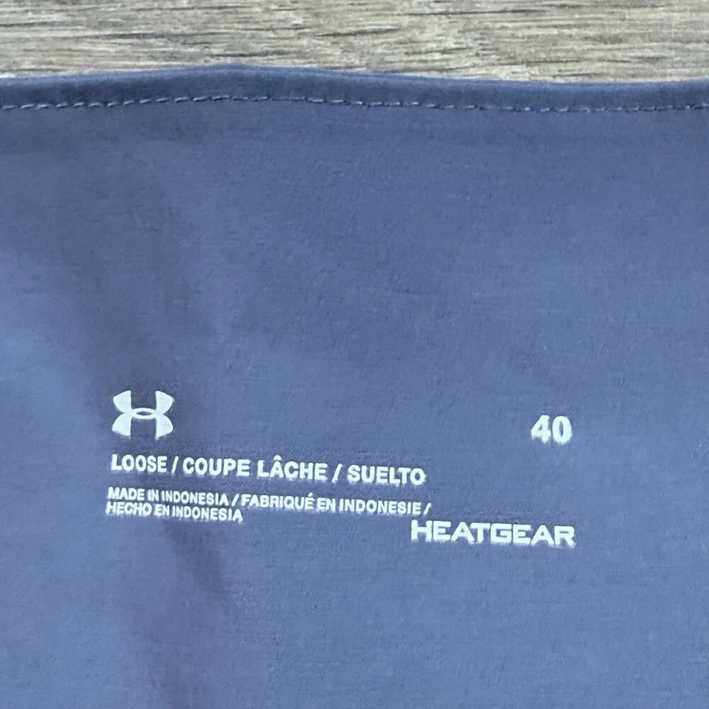 Under Armour Board Shorts Men 40x9 Fish Hunter Quick Dry Lightweight Blue
